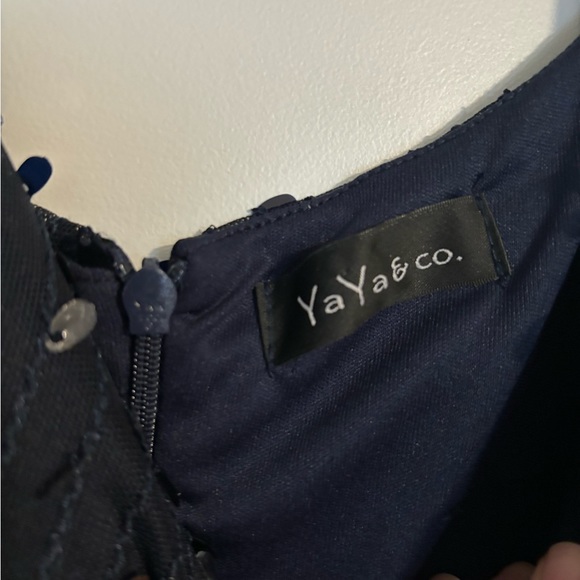 YaYa & Co Navy Blue Beaded Maxi Dress - Picture 2 of 3